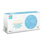 Latex Powdered Examination Gloves (M) - ASAP