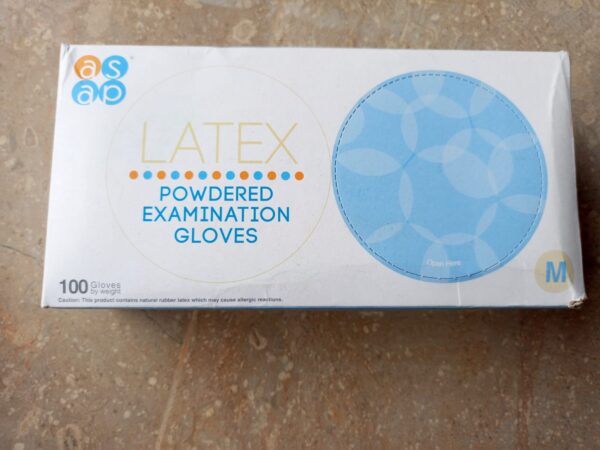 Latex Powdered Examination Gloves (M) - ASAP -upd