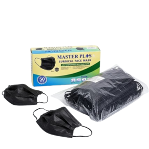 Master Plus 3-Ply Surgical Face Mask (Black)