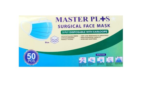 Master Plus 3-Ply Surgical Face Mask (Blue)