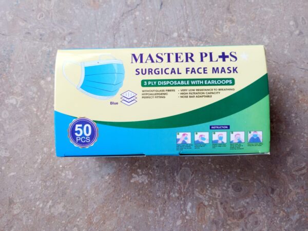Master Plus 3-Ply Surgical Face Mask - up